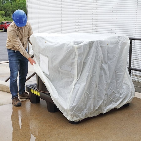 Pig 57" L x 57" W x 40" H Tarp, Translucent PAK442